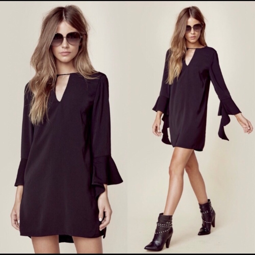 Brand New C/MEO Collective Black Ruffle Sleeve Dress
